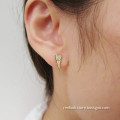 Wholesale fashion jewelry zircon earrings triangle ear sticks